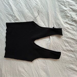 Kendall & Kylie Black Crop Top